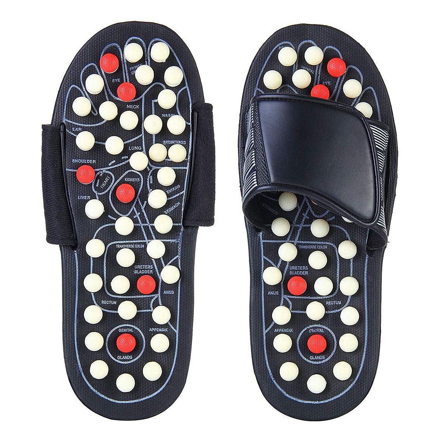 HUSB Spring Acupressure and Magnetic Therapy Accu Paduka Slippers Foot Massager for Full Body Blood Circulation Slippers Foot Massager For Men and Women (Unisex